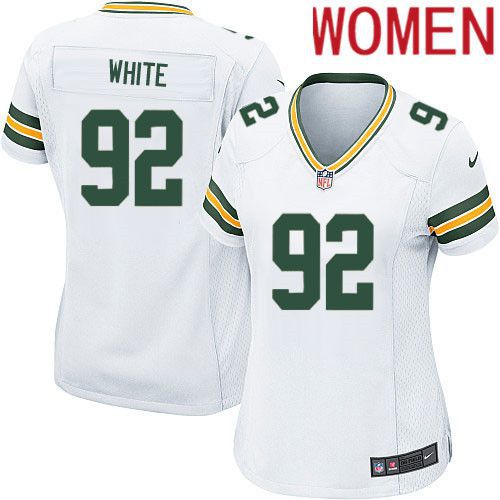 Women Green Bay Packers #92 Reggie White White Nike Game NFL Jersey